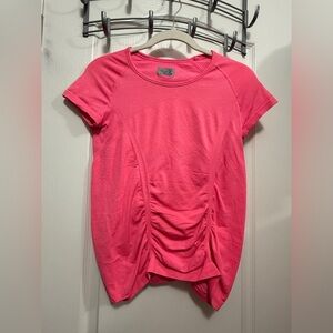 Athleta hot Neon Pink Fast Track Workout Tee women’s XS athleisure top seamless
